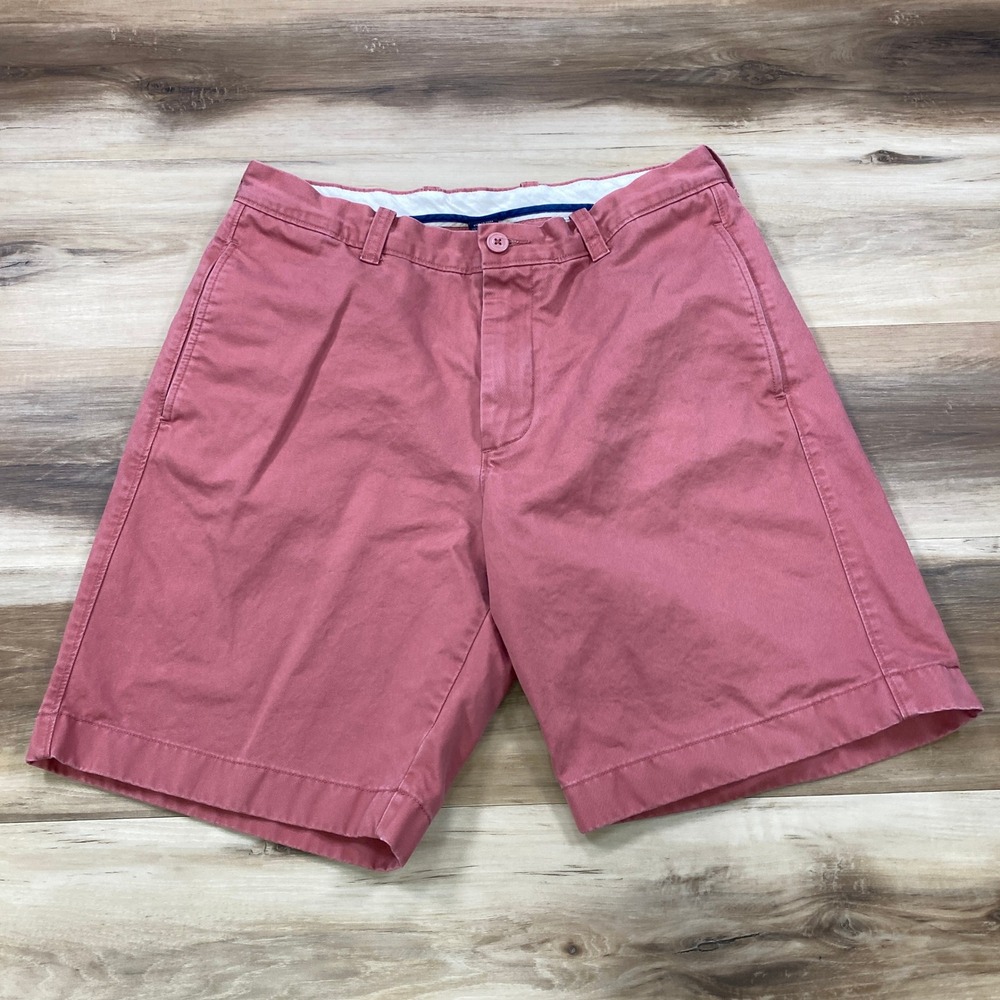 J.Crew Broken-In Short Mens 33 Classic Cotton Chino Pink Preppy Casual 9" Inseam